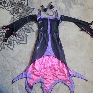 Maleficent Costumw - Black, Pink, and Purple, Lightly Worn